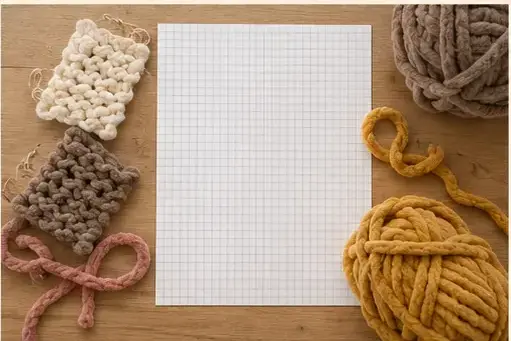 Fil chenille XXL et inspiration pour Lire un diagramme de couverture maille par maille