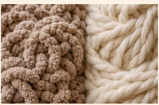 Fil chenille XXL et inspiration pour Fil chenille ou laine mérinos XXL : que choisir ?
