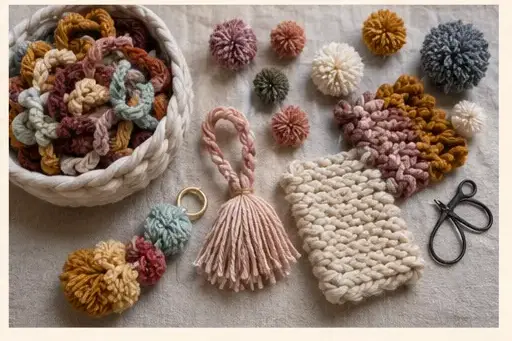 Fil chenille XXL et inspiration pour Trier ses chutes de fil XXL par longueur