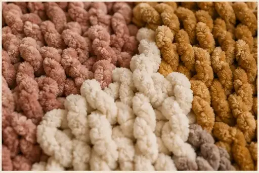 Fil chenille XXL et inspiration pour Préserver le velours d’un fil chenille pendant le travail