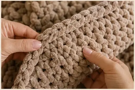 Fil chenille XXL et inspiration pour Vérifier la solidité d’une couverture avant usage